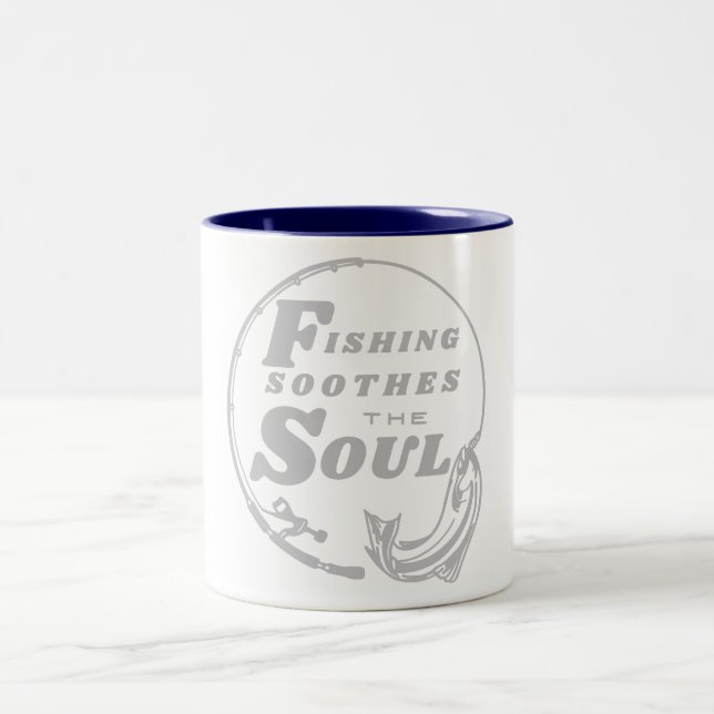 Tasse 2 Couleurs La pêche apaise l'âme (Centre)