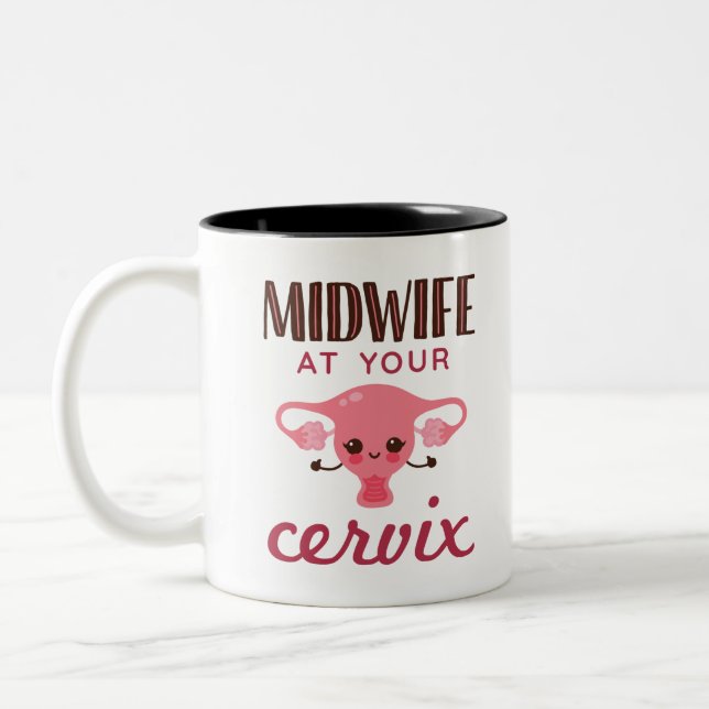 Tasse 2 Couleurs La sage-femme de ton Cerviz (Gauche)