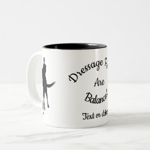 Tasse 2 Couleurs La Silhouette Équilibrée Des Pistes De Dressage