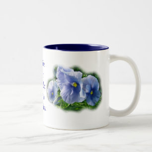 Tasse 2 Couleurs La Tasse-personnaliser bleue de pensée et
