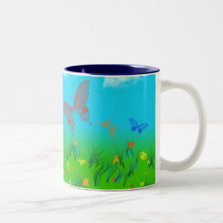 Tasse 2 Couleurs La valse des papillons