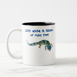 Tasse 2 Couleurs La vie avec un gecko est plus amusante