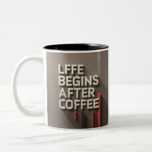Tasse 2 Couleurs "La vie commence après le café"