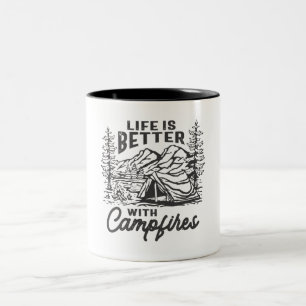 Tasse 2 Couleurs La vie est meilleure avec les feux de camp Aventur