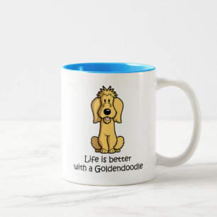 Tasse 2 Couleurs La Vie Est Meilleure Avec Un Goldendoodle