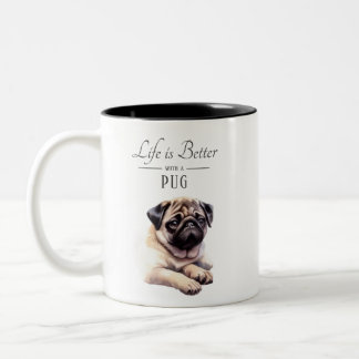 Tasse 2 Couleurs La vie est un meilleur Carlin