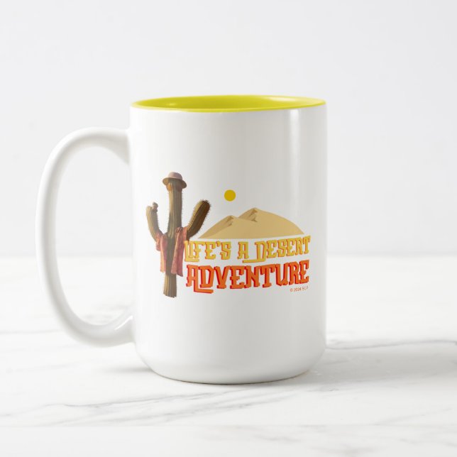Tasse 2 Couleurs La vie est une aventure désertique (Gauche)