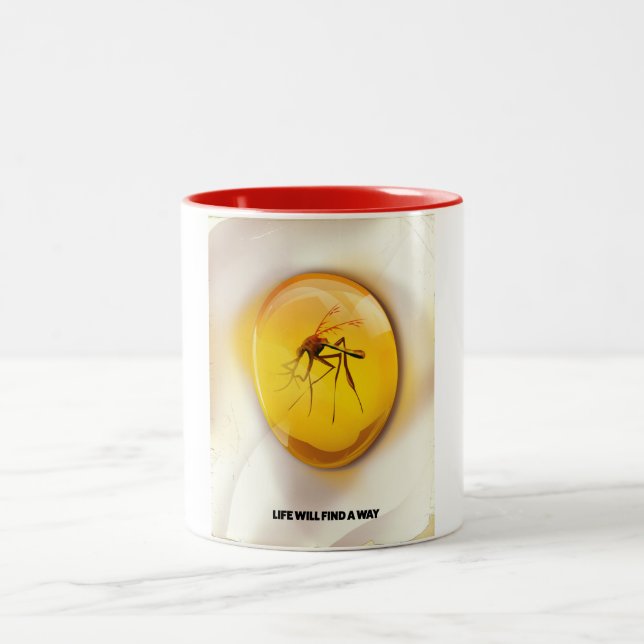 Tasse 2 Couleurs La vie trouvera un moyen (Centre)