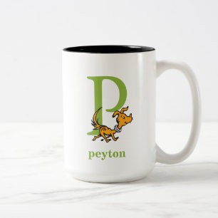 Tasse 2 Couleurs L'ABC de Dr Seuss : Lettre P - Vert Ajoutez votr