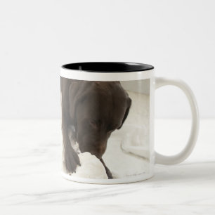 Tasse 2 Couleurs Labrador brun chocolat