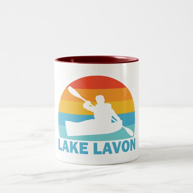 Tasse 2 Couleurs Lac Lavon Texas Kayak (Centre)