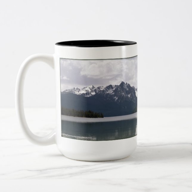 Tasse 2 Couleurs Lac rouge Idaho fish (Gauche)
