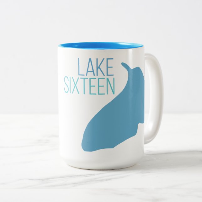 Tasse 2 Couleurs Lac seize - 106th avenue, Allegan, MI (Devant droit)