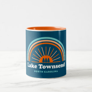 Tasse 2 Couleurs Lac Townsend Caroline du Nord Arc en ciel