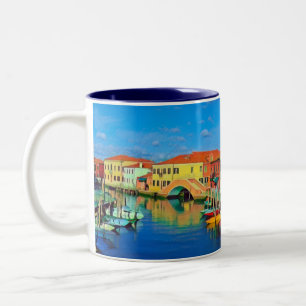 Tasse 2 Couleurs Lagon vénitien - MURANO - panorama