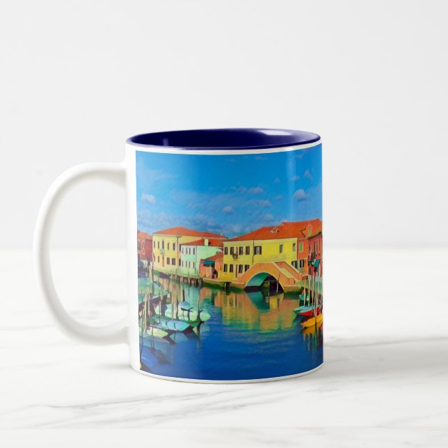 Tasse 2 Couleurs Lagon vénitien - MURANO - panorama (Gauche)