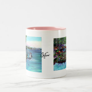 Tasse 2 Couleurs Lahaina Maui~ Peinture de la compagnie de poissons