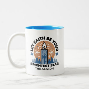Tasse 2 Couleurs Laisser la foi briller : Thème hiver