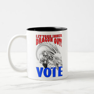 Tasse 2 Couleurs Laissez votre VOTE intérieur de dragon -