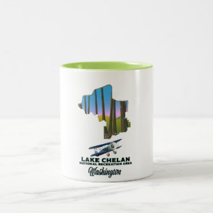 Tasse 2 Couleurs Lake Chelan National Recrerereation Area, washingt