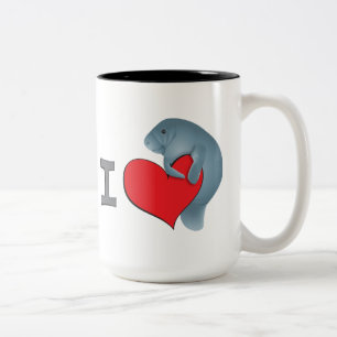 Tasse 2 Couleurs Lamantins du coeur I