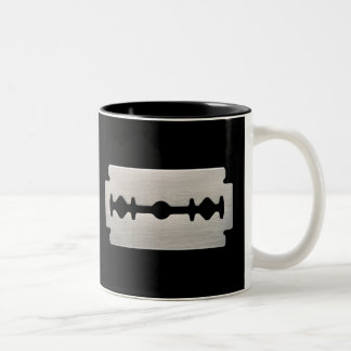 TASSE 2 COULEURS LAME DE RASOIR DE ROCKER PUNK
