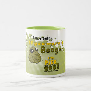 Tasse 2 Couleurs L'Amour du Booger PERSONNALISÉ de Grand-fils à gra