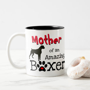 Tasse 2 Couleurs L'amour d'un chien de boxe - Chien de boxe Extraor