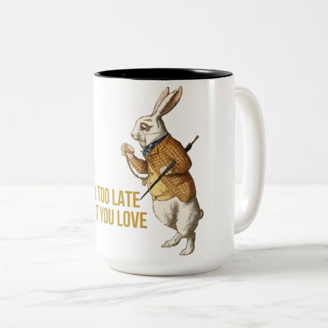 Tasse 2 Couleurs Lapin blanc Alice au pays des merveilles (Devant droit)