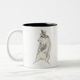 Tasse 2 Couleurs Lapin bohème à l'aquarelle