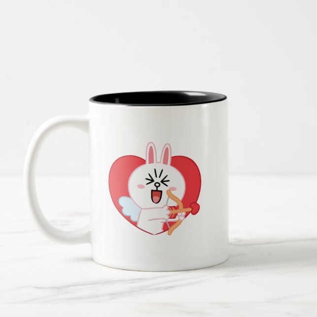 Tasse 2 Couleurs lapin Brown de coni (Gauche)