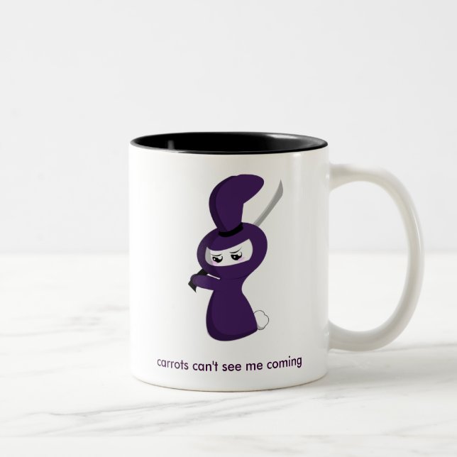 Tasse 2 Couleurs Lapin de Ninja (Droit)