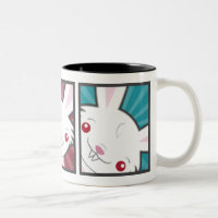 Lapin mignon de vampire Kawaii (blanc)