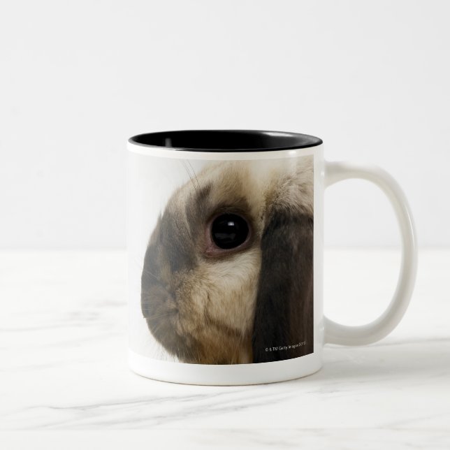 Tasse 2 Couleurs Lapin regardant le lapin (Droit)