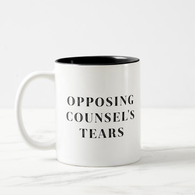 Tasse 2 Couleurs Larmes de l'avocat contre le cadeau de l'avocat (Gauche)