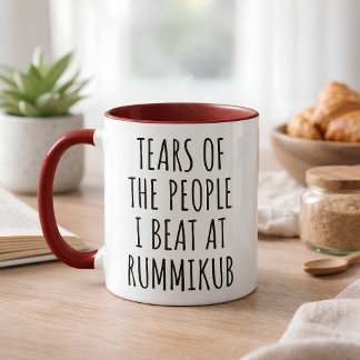 Tasse 2 Couleurs Larmes des gens que j'ai battus à Rummikub