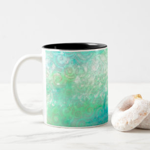 Tasse 2 Couleurs L'art Abstrait bleu et vert