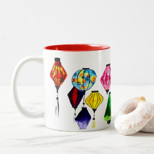 Tasse 2 Couleurs L'art coloré de la lanterne chinoise