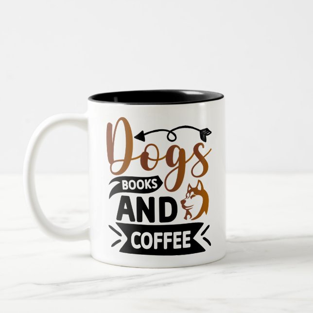 Tasse 2 Couleurs L'art du chien positif | Devis motivationnel (Gauche)
