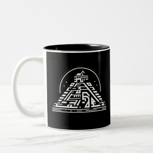 Tasse 2 Couleurs L'art tribal géométrique élégant (Gauche)