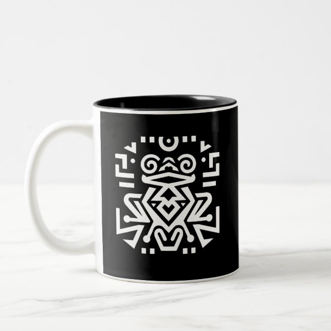 Tasse 2 Couleurs L'art tribal géométrique élégant (Gauche)