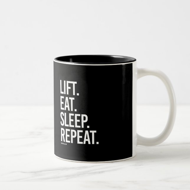Tasse 2 Couleurs L'ascenseur mangent la répétition de sommeil -   (Droit)