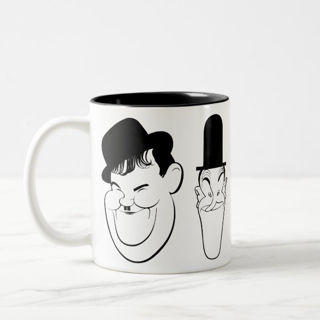 Tasse 2 Couleurs laurel and hardy (Gauche)