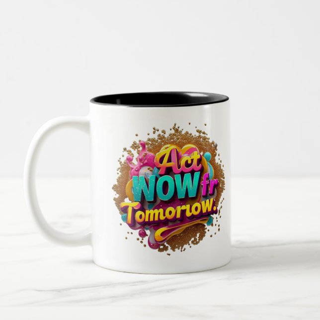 Tasse 2 Couleurs "L'avenir en tête" (Gauche)