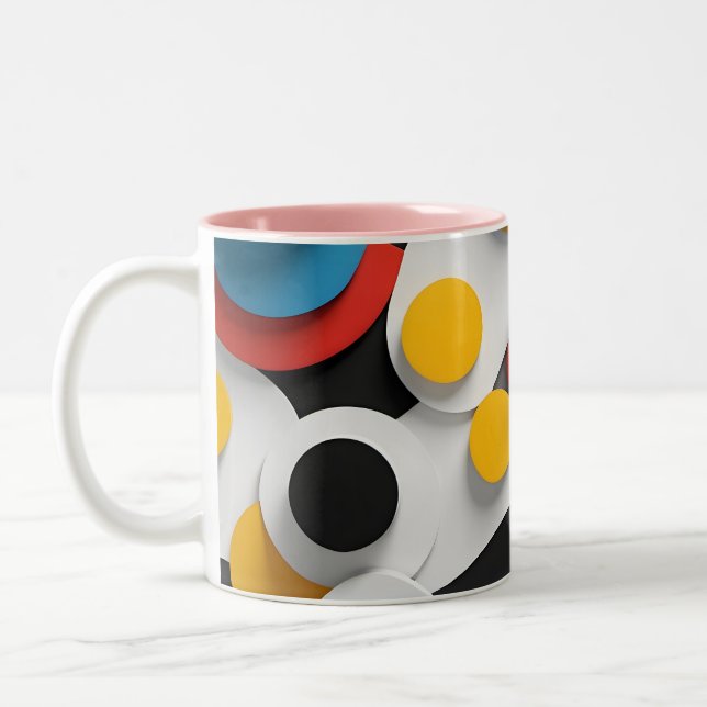 Tasse 2 Couleurs Layered Circular Composition (Gauche)