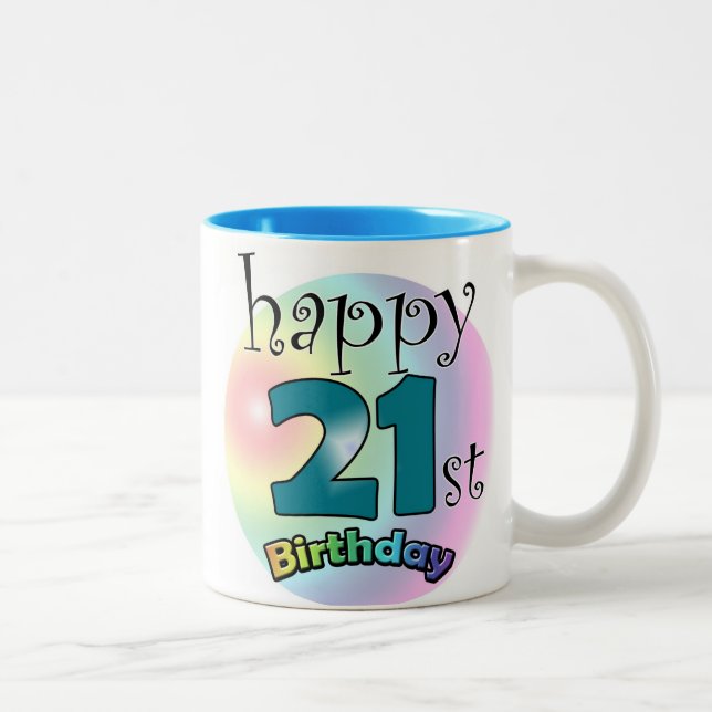 Tasse 2 Couleurs Le 21e anniversaire (Droit)