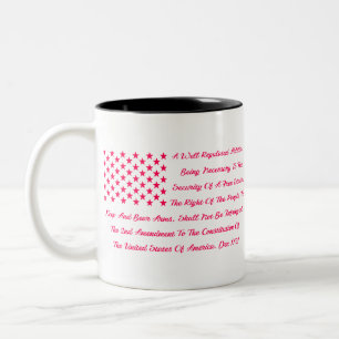 Tasse 2 Couleurs Le 2ème amendement du drapeau américain #USAPatrio