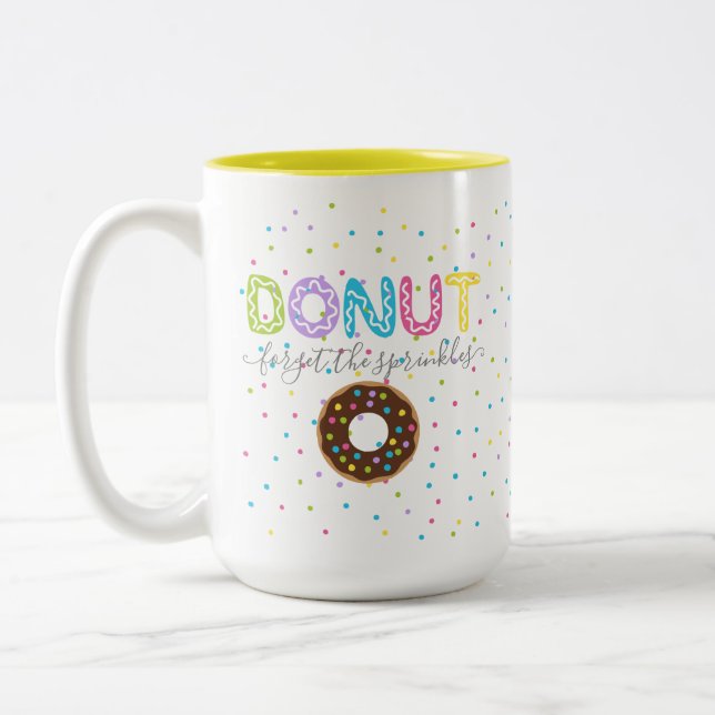 Tasse 2 Couleurs Le beignet oublient qu'arrose (Gauche)