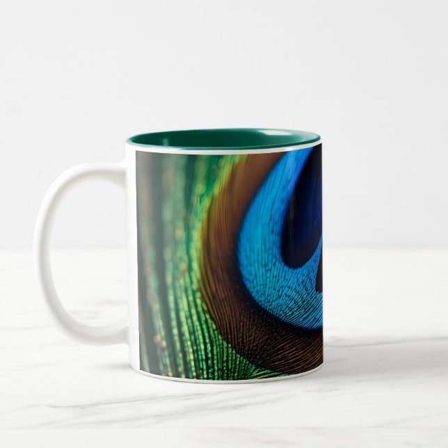 Tasse 2 Couleurs Le bijou de Peacock (Gauche)