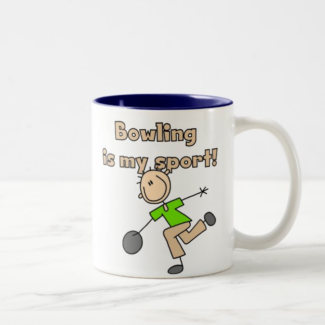 Tasse 2 Couleurs Le bowling est mon sport (Droit)
